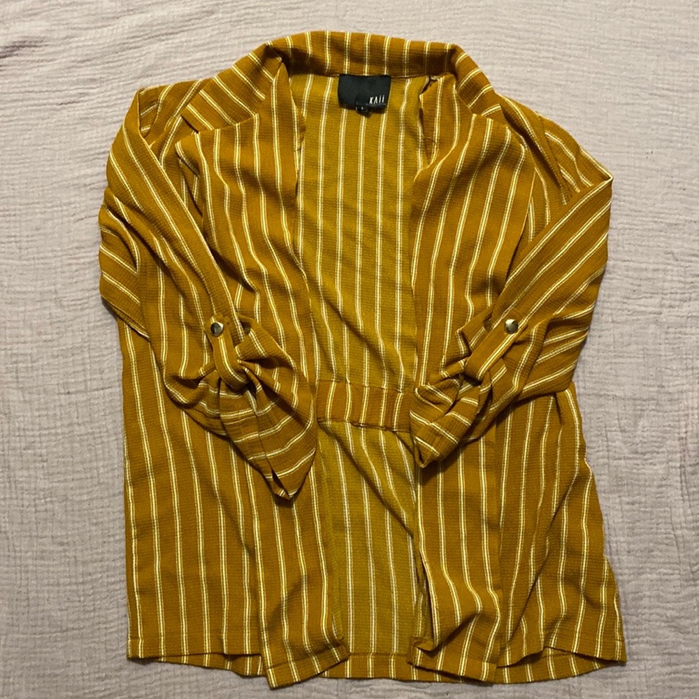 Copper gold striped light blazer